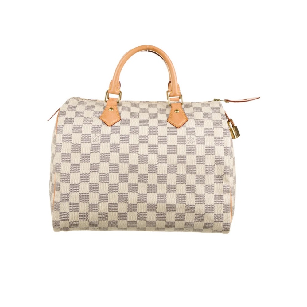 100% authentic  LOUIS VUITTON Damier Azur Speedy 30 Est. Retail $1,370.00